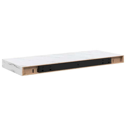 vidaXL Wall Shelf White Marble 60 x 23 x 4 cm Engineered Wood