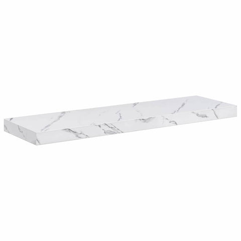 vidaXL Wall Shelf White Marble 80 x 23.5 x 4 cm Engineered Wood