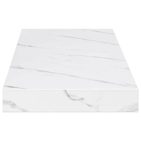 vidaXL Wall Shelf 2 pcs White Marble 90 x 23.5 x 4 cm Engineered Wood
