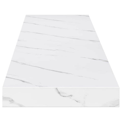 vidaXL Wall Shelf 2 pcs White Marble 120 x 23.5 x 4 cm Engineered Wood