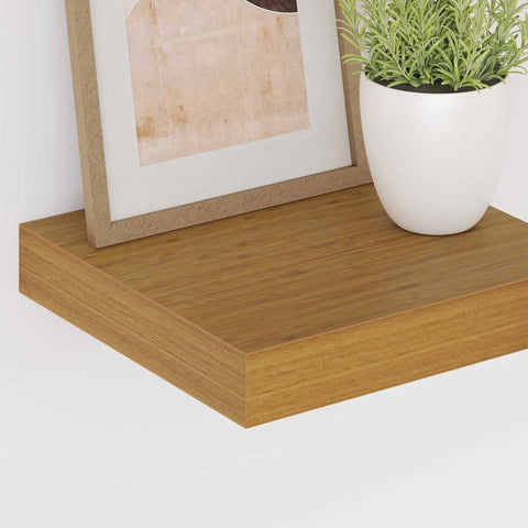 vidaXL Wall Shelf 2 pcs Beige 23 x 23.5 x 4 cm Engineered Wood