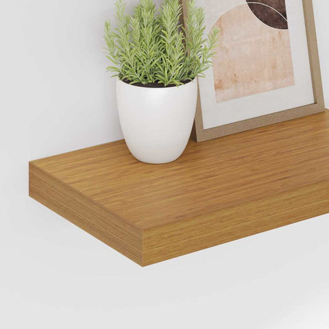 vidaXL Wall Shelf 4 pcs Beige 40 x 23.5 x 4 cm Engineered Wood