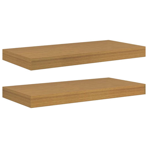 vidaXL Wall Shelf 2 pcs Beige 50 x 23 x 4 cm Engineered Wood