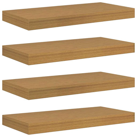 vidaXL Wall Shelf 4 pcs Beige 50 x 23.5 x 4 cm Engineered Wood
