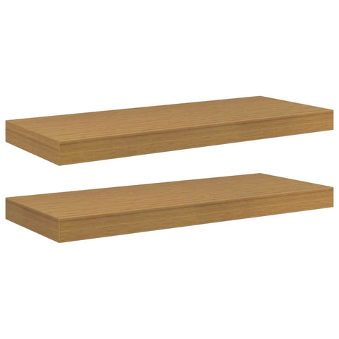 vidaXL Wall Shelf 2 pcs Beige 60 x 23.5 x 4 cm Engineered Wood