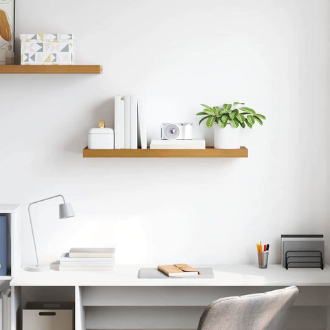 vidaXL Wall Shelf Wall-mounted Beige 90 x 23.5 x 4 cm Engineered Wood