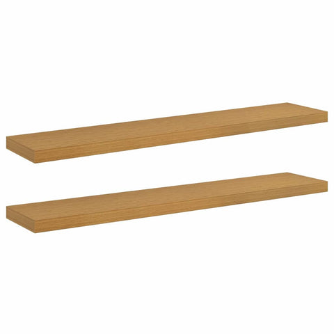 vidaXL Wall Shelf 2 pcs Beige 120 x 23.5 x 4 cm Engineered Wood