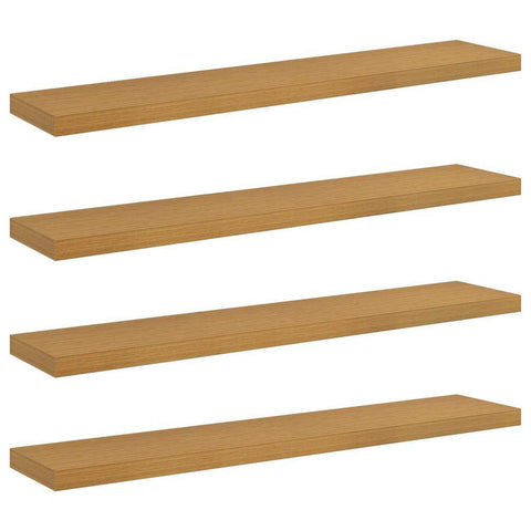 vidaXL Wall Shelf 4 pcs Beige 120 x 23.5 x 4 cm Engineered Wood