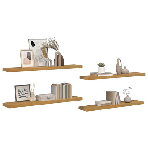 vidaXL Wall Shelf 4 pcs Beige 120 x 23.5 x 4 cm Engineered Wood