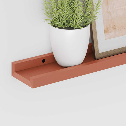 vidaXL Wall Shelf with Shelf 2 pcs Red 40 x 9 x 3 cm Engineered Wood