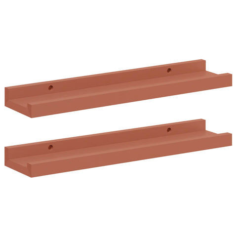 vidaXL Wall Shelf with Shelf 2 pcs Red 40 x 9 x 3 cm Engineered Wood