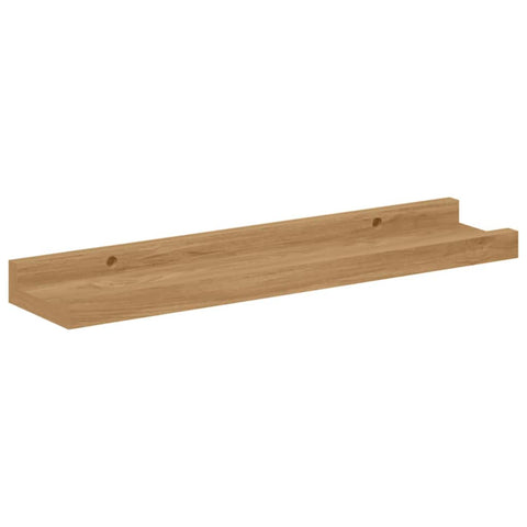 vidaXL Wall Shelf with Shelf 2 pcs Brown 40 x 9 x 3 cm Engineered Wood