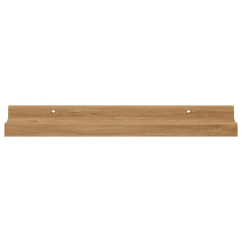 vidaXL Wall Shelf with Shelf 2 pcs Brown 40 x 9 x 3 cm Engineered Wood