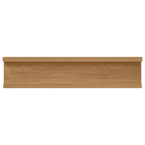 vidaXL Wall Shelf with Shelf 2 pcs Brown 40 x 9 x 3 cm Engineered Wood