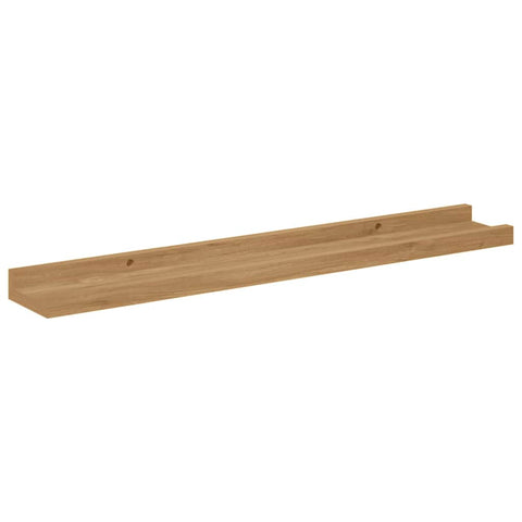 vidaXL Wall Shelf with Shelf 2 pcs Brown 60 x 9 x 3 cm Engineered Wood