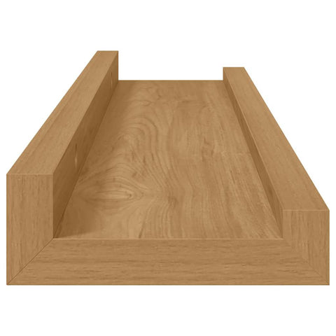 vidaXL Wall Shelf with Shelf 4 pcs Brown 40 x 9 x 3 cm Engineered Wood