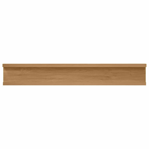 vidaXL Wall Shelf with Shelf 4 pcs Brown 60 x 9 x 3 cm Engineered Wood