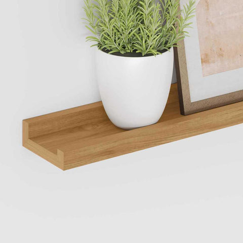 vidaXL Wall Shelf 4 pcs Brown 100 x 9 x 3 cm Engineered Wood