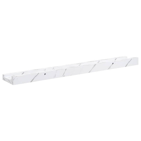 vidaXL Wall Shelf 2 pcs White Marble 60 x 9 x 3 cm Engineered Wood