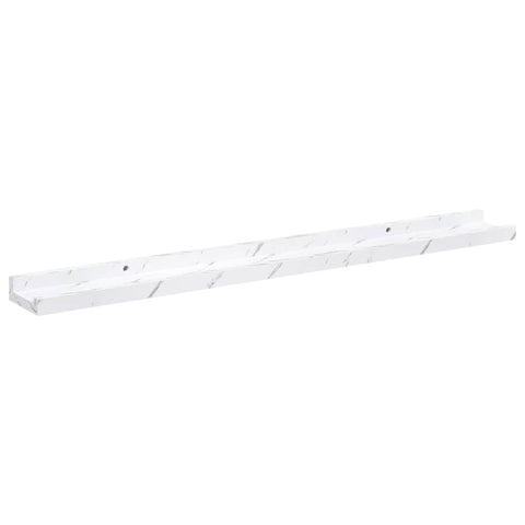 vidaXL Wall Shelf 2 pcs White Marble 80 x 9 x 3 cm Engineered Wood