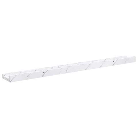 vidaXL Wall Shelf 2 pcs White Marble 80 x 9 x 3 cm Engineered Wood