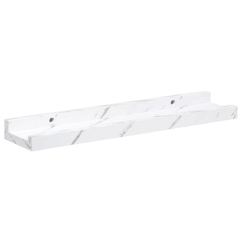 vidaXL Wall Shelf 4 pcs White Marble 40 x 9 x 3 cm Engineered Wood
