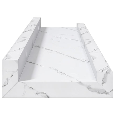 vidaXL Wall Shelf 4 pcs White Marble 40 x 9 x 3 cm Engineered Wood