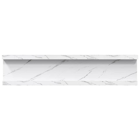 vidaXL Wall Shelf 4 pcs White Marble 40 x 9 x 3 cm Engineered Wood