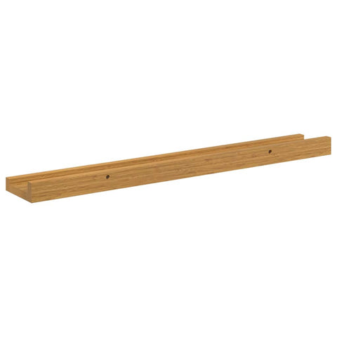 vidaXL Wall Shelf with Shelf 2 pcs Beige 60 x 9 x 3 cm Engineered Wood