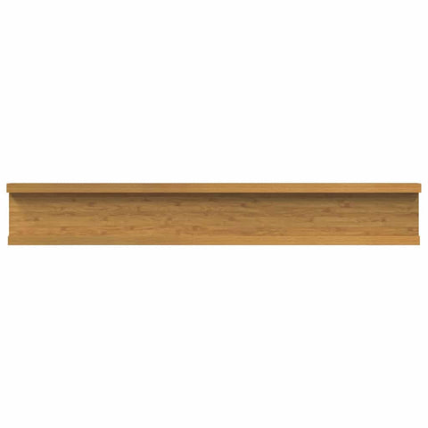 vidaXL Wall Shelf with Shelf 2 pcs Beige 60 x 9 x 3 cm Engineered Wood