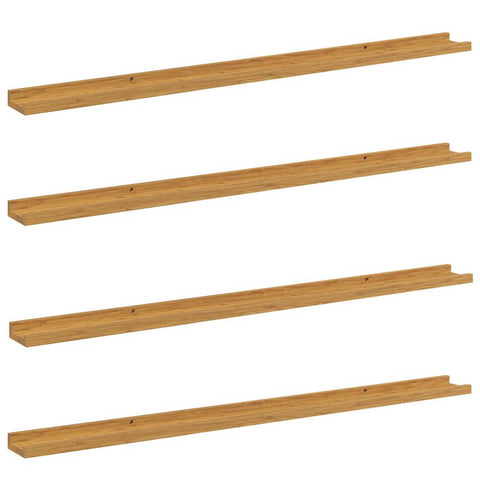 vidaXL Wall Shelf 4 pcs Beige 115 x 9 x 3 cm Engineered Wood