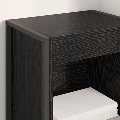 vidaXL Book Cabinet Black Oak 40 x 30 x 86.5 cm Engineered Wood