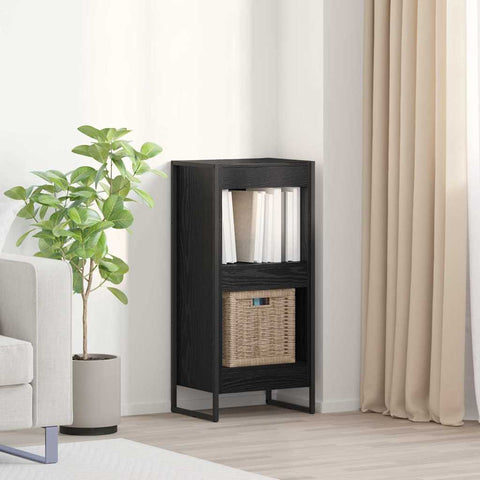 vidaXL Book Cabinet Black Oak 40 x 30 x 86.5 cm Engineered Wood