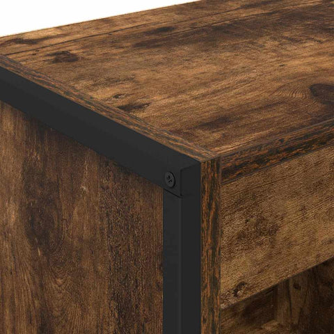 vidaXL Book Cabinet Smoke Oak 40 x 30 x 86.5 cm Engineered Wood