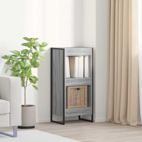 vidaXL Book Cabinet Grey Sonoma 40 x 30 x 86.5 cm Engineered Wood