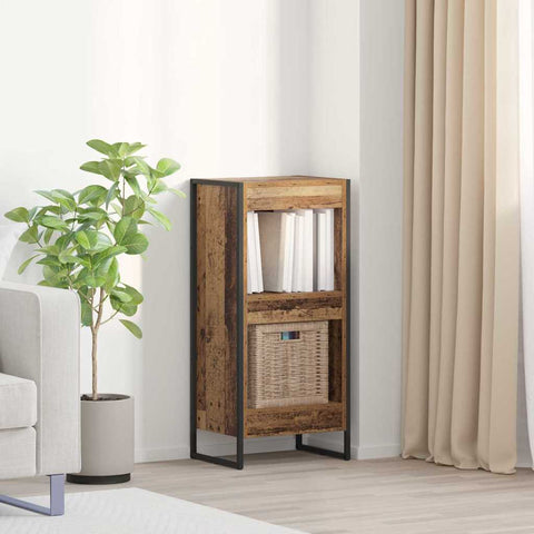 vidaXL Book Cabinet Old Wood 40 x 30 x 86.5 cm Engineered Wood