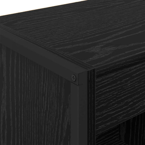 vidaXL Book Cabinet Black Oak 40 x 30 x 121 cm Engineered Wood