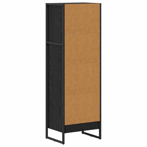 vidaXL Book Cabinet Black Oak 40 x 30 x 121 cm Engineered Wood