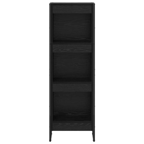 vidaXL Book Cabinet Black Oak 40 x 30 x 121 cm Engineered Wood