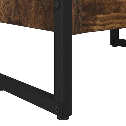 vidaXL Book Cabinet Smoke Oak 40 x 30 x 121 cm Engineered Wood