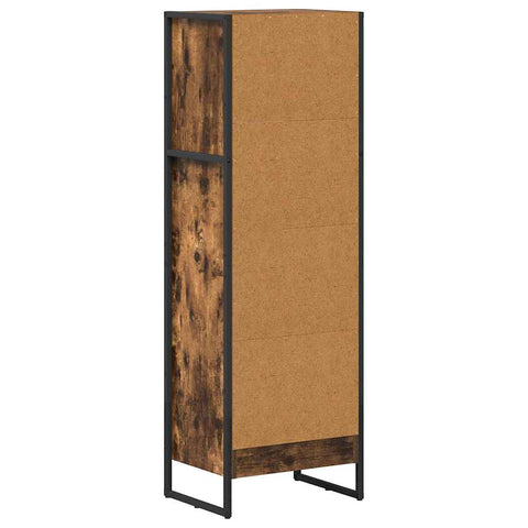 vidaXL Book Cabinet Smoke Oak 40 x 30 x 121 cm Engineered Wood