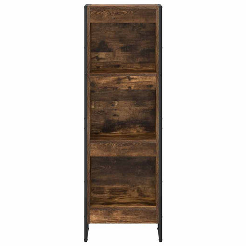 vidaXL Book Cabinet Smoke Oak 40 x 30 x 121 cm Engineered Wood