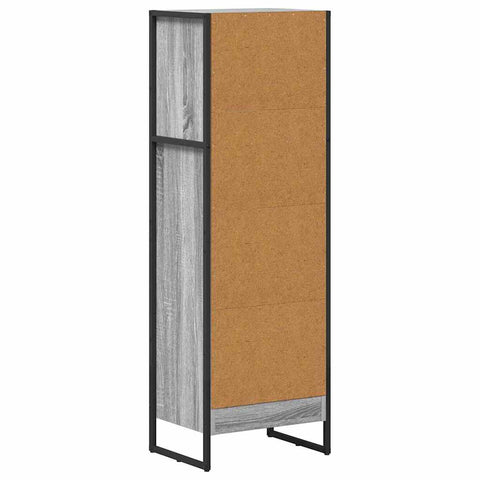 vidaXL Book Cabinet Grey Sonoma 40 x 30 x 121 cm Engineered Wood
