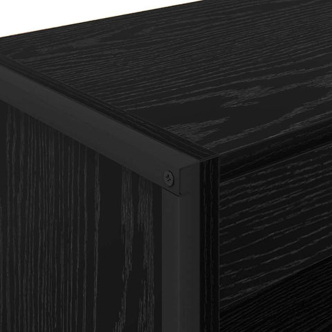 vidaXL Book Cabinet Black Oak 60 x 30 x 86.5 cm Engineered Wood