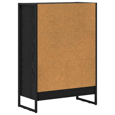 vidaXL Book Cabinet Black Oak 60 x 30 x 86.5 cm Engineered Wood