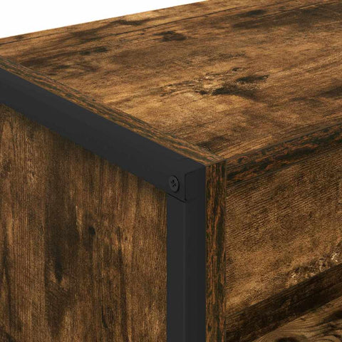 vidaXL Book Cabinet Smoke Oak 60 x 30 x 86.5 cm Engineered Wood