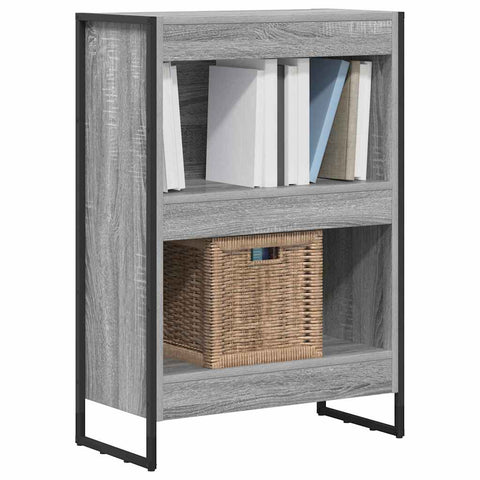 vidaXL Book Cabinet Grey Sonoma 60 x 30 x 86.5 cm Engineered Wood