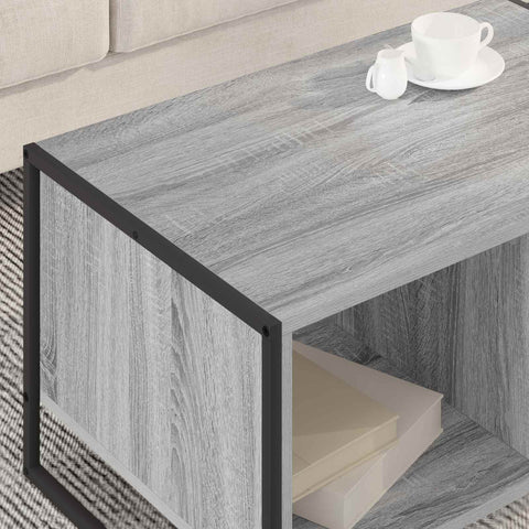 vidaXL Coffee Table Grey Sonoma 80 x 50 x 40 cm Engineered Wood
