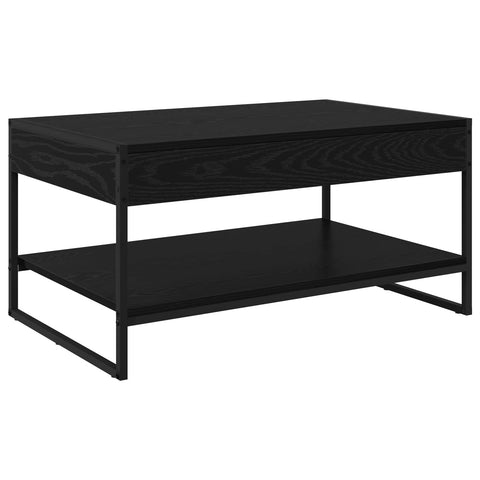 vidaXL Coffee Table Black Oak 80 x 50 x 40 cm Engineered Wood