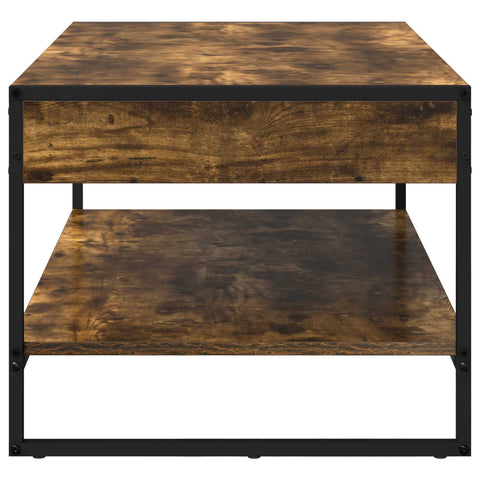 vidaXL Coffee Table Smoke Oak 80 x 50 x 40 cm Engineered Wood
